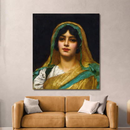 Testa Di Ragazza Atalanta John William Godward jwg34 quadro stampato su tela