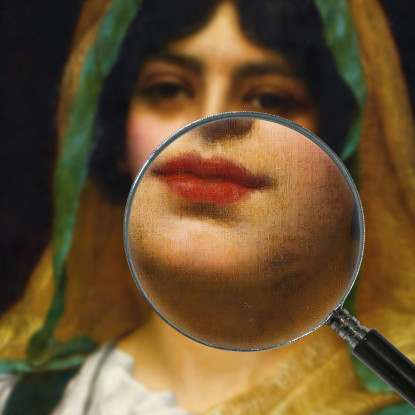Testa Di Ragazza Atalanta John William Godward jwg34 quadro stampato su tela