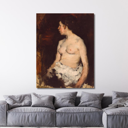 Nudo Seduto Frank Duveneck fdu20 quadro stampato su tela