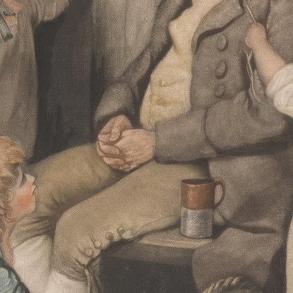 Divertimento Infantile George Morland gmo14 quadro stampato su tela