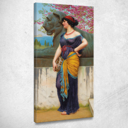 Nel Boschetto Del Tempio Di Iside John William Godward jwg38 quadro stampato su tela