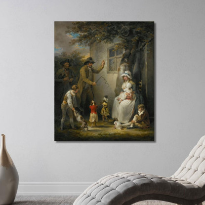 Cani Danzanti George Morland gmo17 quadro stampato su tela