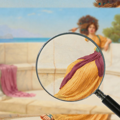 Nel Pieno Delle Fantasticherie Estive John William Godward jwg39 quadro stampato su tela