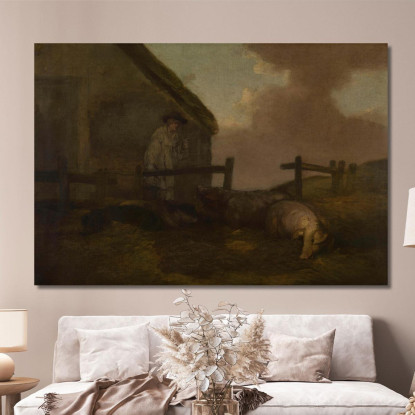 Porcaro George Morland gmo35 quadro stampato su tela