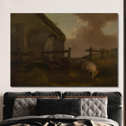 Porcaro George Morland gmo35 quadro stampato su tela