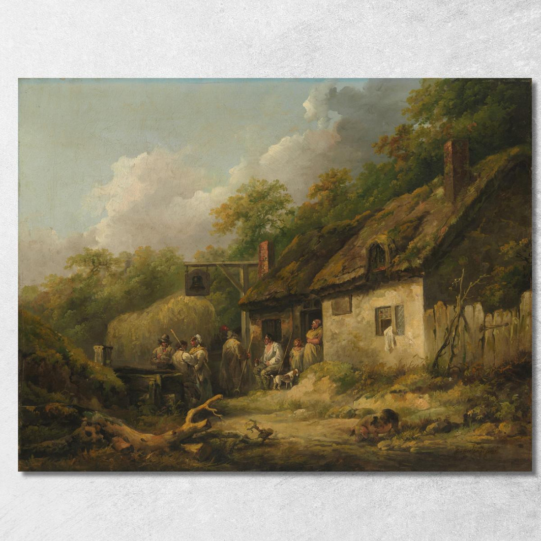 La Locanda Bell George Morland gmo39 quadro stampato su tela