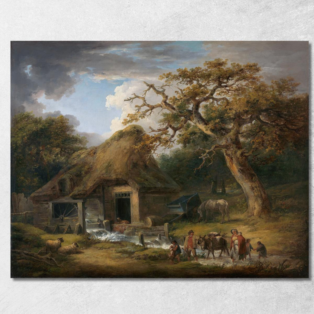 Il Vecchio Mulino Ad Acqua George Morland gmo48 quadro stampato su tela