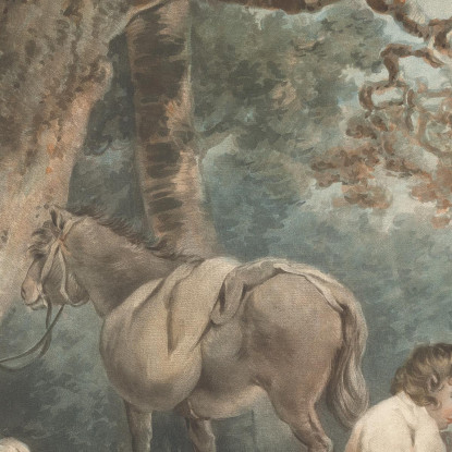 Viaggiatori George Morland gmo52 quadro stampato su tela