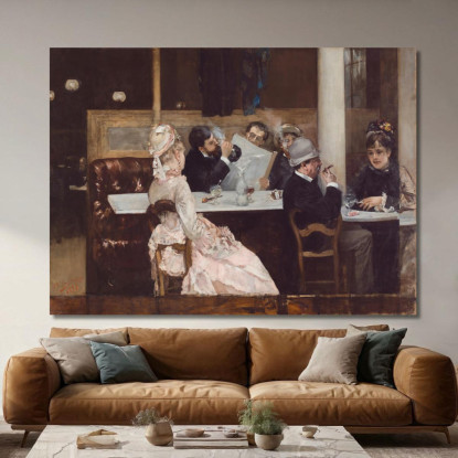 Scena Di Caffè A Parigi Henri Gervex hgr9 quadro stampato su tela
