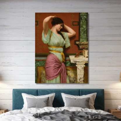 Giulia John William Godward jwg45 quadro stampato su tela