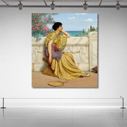 Orari Di Svago  John William Godward jwg47 quadro stampato su tela