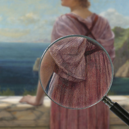 Ricordi Uno Studio John William Godward jwg51 quadro stampato su tela