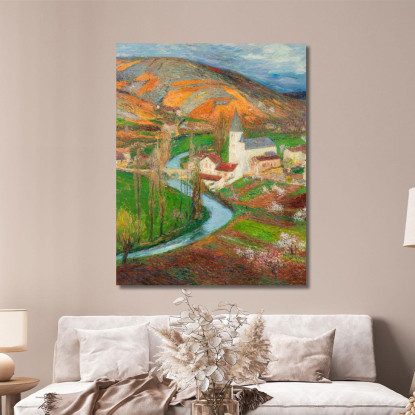 Labastide-Du-Vert In Primavera Dal Giardino Di Marquayrol Henri Martin hmt43 quadro stampato su tela