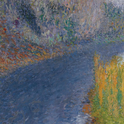 Il Lot Ai Piedi Delle Falesie Di Saint-Cirq-Lapopie Henri Martin hmt49 quadro stampato su tela