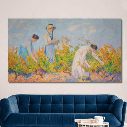 Le Vendemmiatrici Henri Martin hmt57 quadro stampato su tela