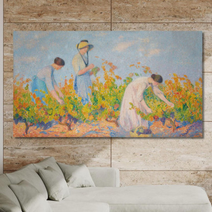 Le Vendemmiatrici Henri Martin hmt57 quadro stampato su tela