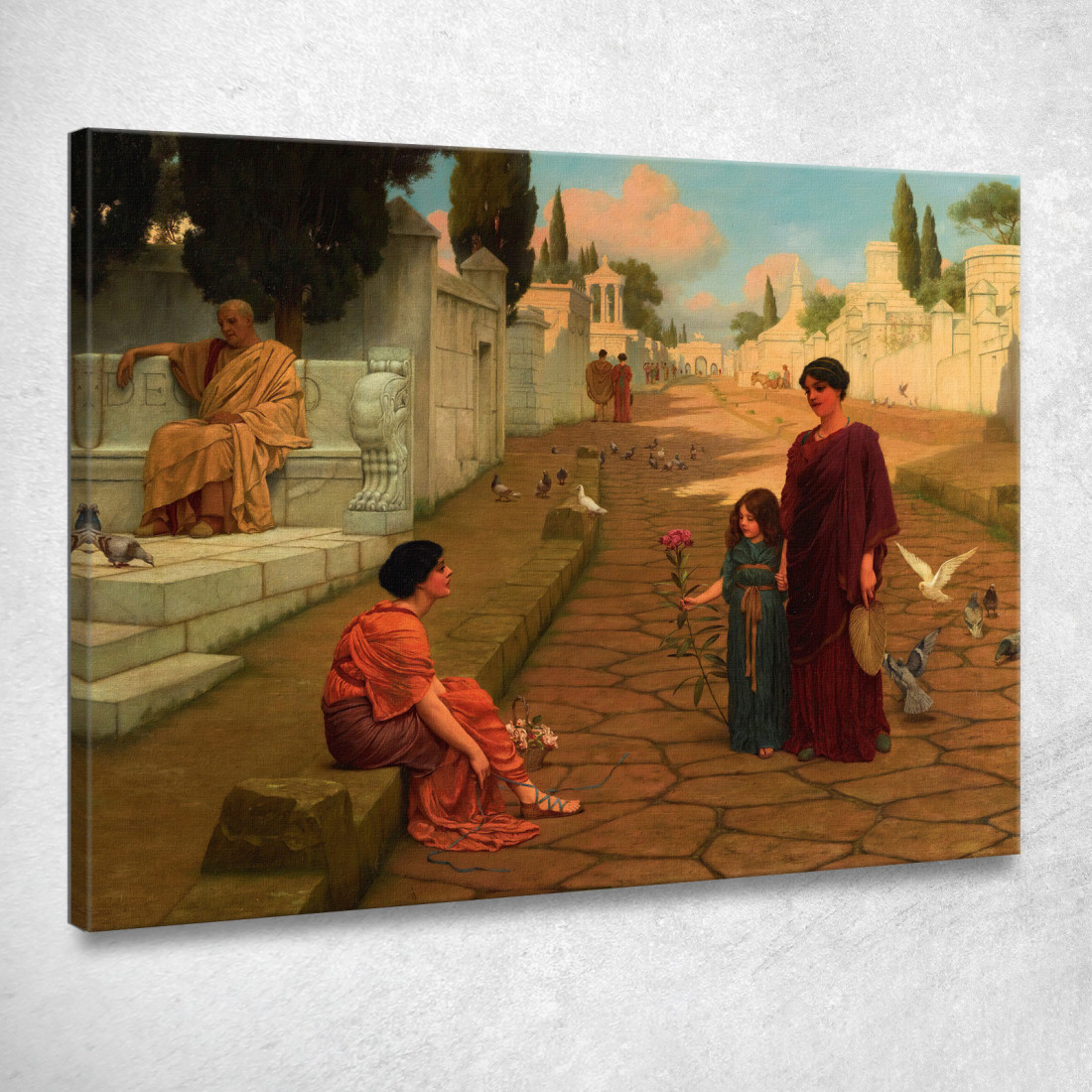 Fuori Porta Di Pompei John William Godward jwg56 quadro stampato su tela