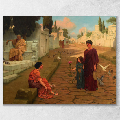 Fuori Porta Di Pompei John William Godward jwg56 quadro stampato su tela
