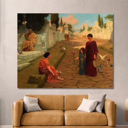 Fuori Porta Di Pompei John William Godward jwg56 quadro stampato su tela
