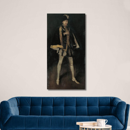 Composizione In Nero N. 3 - Sir Henry Irving Nei Panni Di Filippo Ii Di Spagna James Abbott McNeill Whistler jam12 quadro stamp