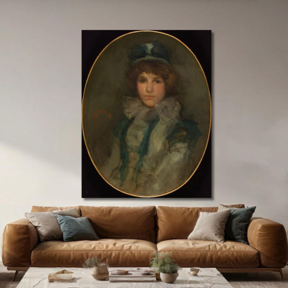 Blu E Corallo - Il Piccolo Berretto Blu James Abbott McNeill Whistler jam25 quadro stampato su tela