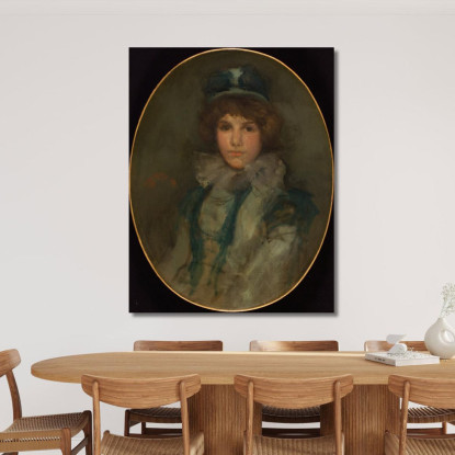 Blu E Corallo - Il Piccolo Berretto Blu James Abbott McNeill Whistler jam25 quadro stampato su tela