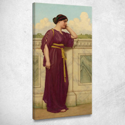 Soft Cade Il Sera John William Godward jwg63 quadro stampato su tela