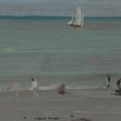 Scena Costiera - Bagnanti James Abbott McNeill Whistler jam30 quadro stampato su tela