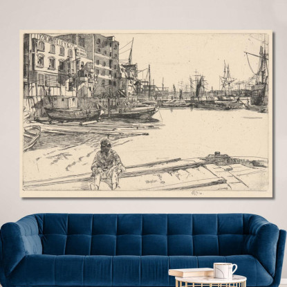Eagle Wharf James Abbott McNeill Whistler jam32 quadro stampato su tela
