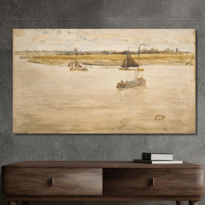 Oro E Marrone - Dordrecht James Abbott McNeill Whistler jam37 quadro stampato su tela