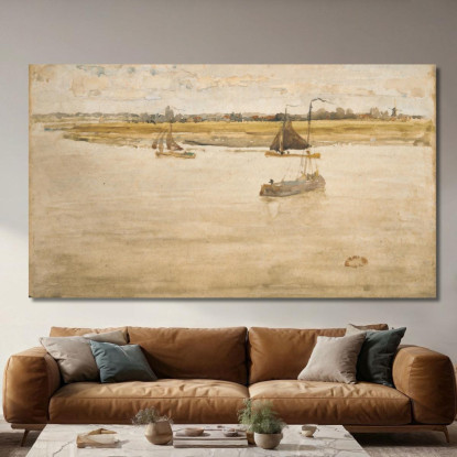 Oro E Marrone - Dordrecht James Abbott McNeill Whistler jam37 quadro stampato su tela