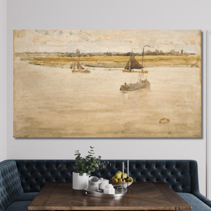 Oro E Marrone - Dordrecht James Abbott McNeill Whistler jam37 quadro stampato su tela