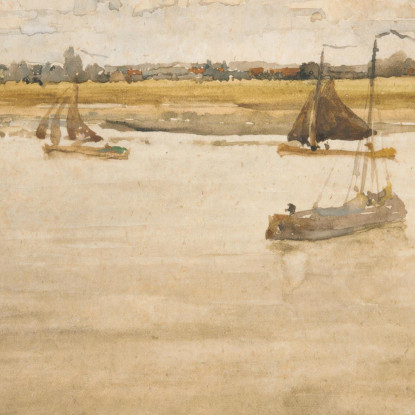 Oro E Marrone - Dordrecht James Abbott McNeill Whistler jam37 quadro stampato su tela