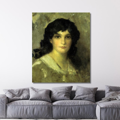 Testa Di Una Giovane Donna James Abbott McNeill Whistler jam49 quadro stampato su tela