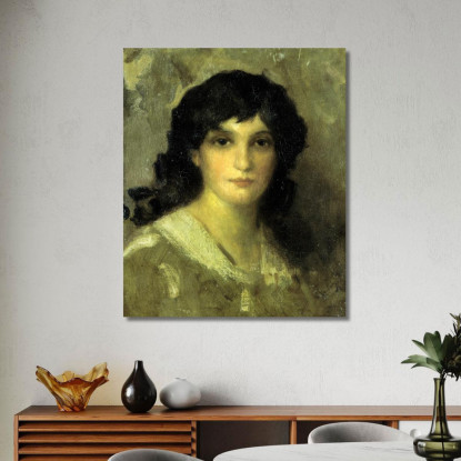 Testa Di Una Giovane Donna James Abbott McNeill Whistler jam49 quadro stampato su tela