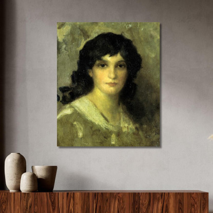 Testa Di Una Giovane Donna James Abbott McNeill Whistler jam49 quadro stampato su tela