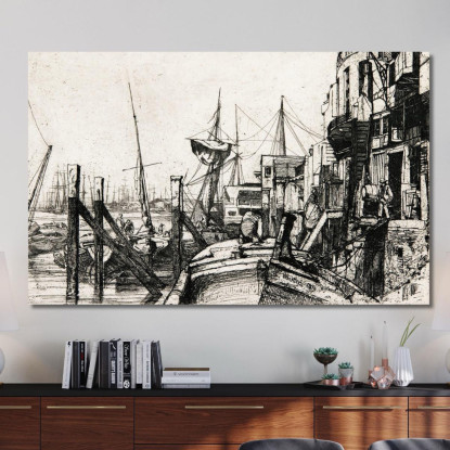 Limehouse James Abbott McNeill Whistler jam55 quadro stampato su tela