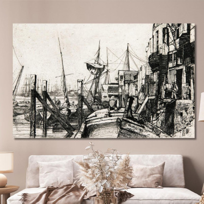 Limehouse James Abbott McNeill Whistler jam55 quadro stampato su tela