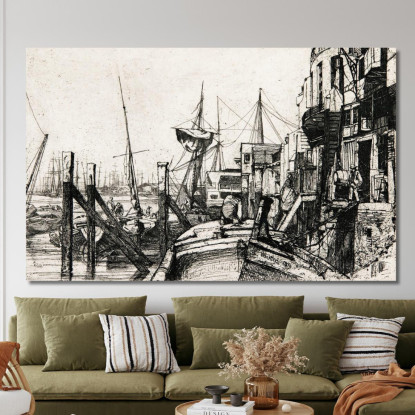 Limehouse James Abbott McNeill Whistler jam55 quadro stampato su tela