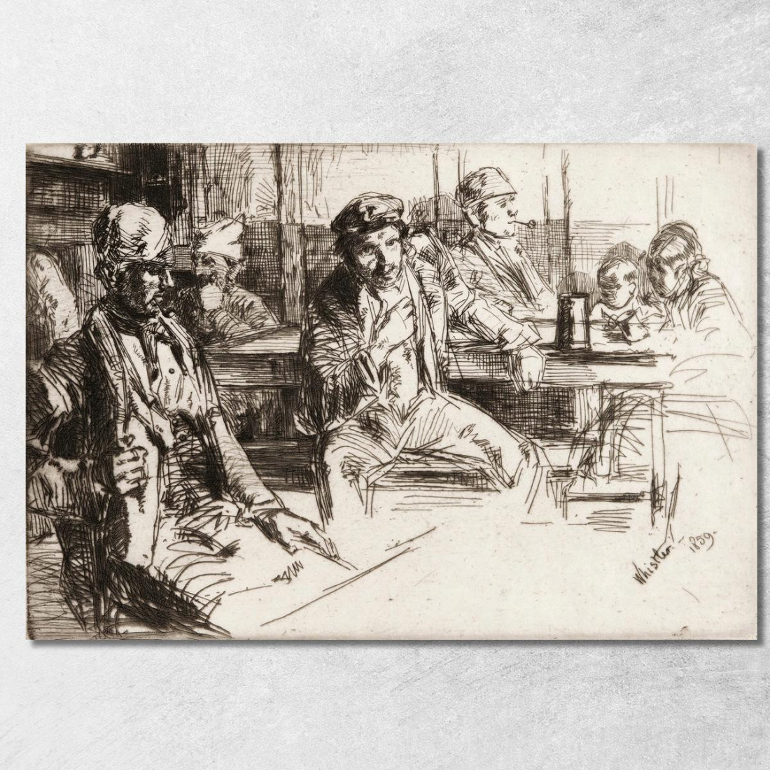 Uomini Della Riva James Abbott McNeill Whistler jam59 quadro stampato su tela