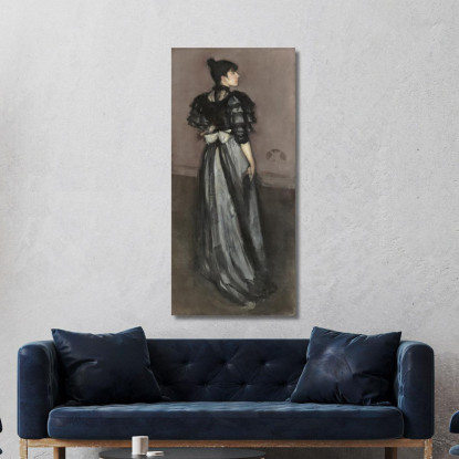 Madreperla E Argento L'Andaluso James Abbott McNeill Whistler jam63 quadro stampato su tela