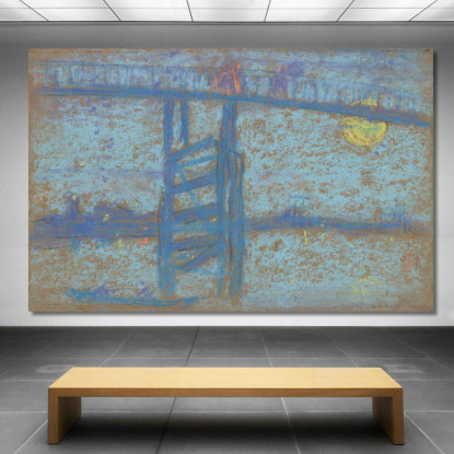 Notturno Ponte Di Battersea James Abbott McNeill Whistler jam69 quadro stampato su tela