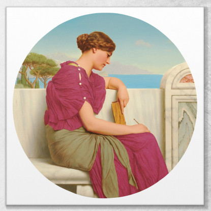 La Risposta John William Godward jwg70 quadro stampato su tela