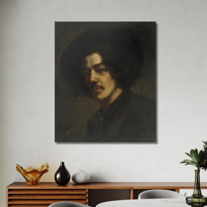 Ritratto Di Whistler Con Un Cappello James Abbott McNeill Whistler jam86 quadro stampato su tela