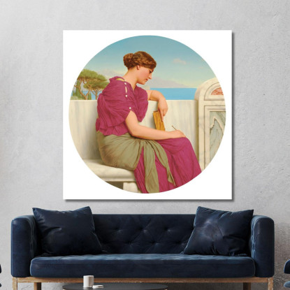 La Risposta John William Godward jwg70 quadro stampato su tela