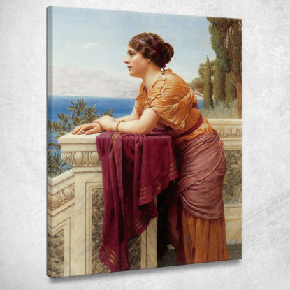 Il Belvedere John William Godward jwg71 quadro stampato su tela