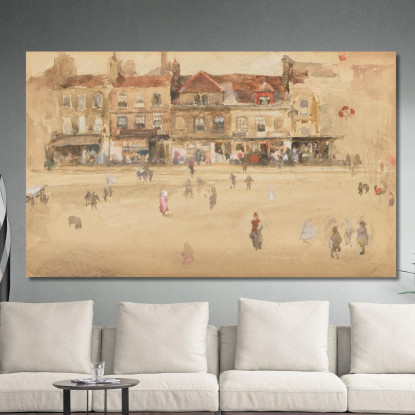 Rosso E Marrone - Hoxton James Abbott McNeill Whistler jam90 quadro stampato su tela