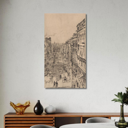 St. James Street Londra James Abbott McNeill Whistler jam102 quadro stampato su tela