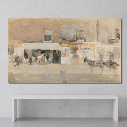 Scena Di Strada A Chelsea James Abbott McNeill Whistler jam104 quadro stampato su tela