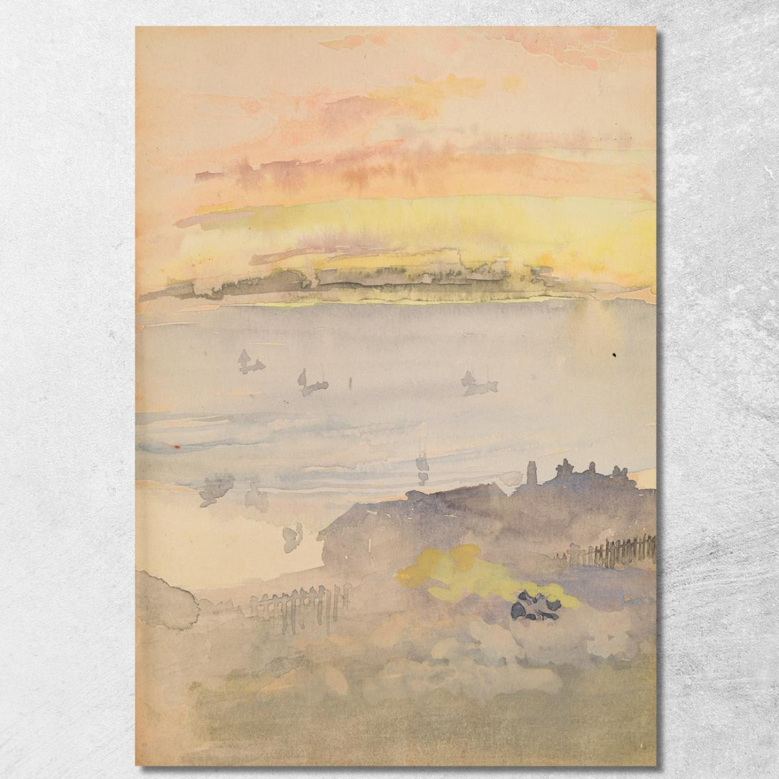 Alba Oro E Grigio James Abbott McNeill Whistler jam105 quadro stampato su tela